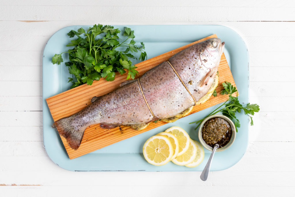 Image for Cedar Plank Trout with Chimichurri