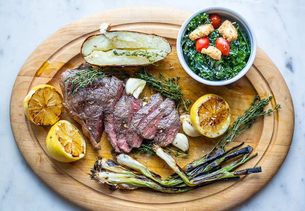 Image for Grilled New York Strip with Lemon, Garlic, and Thyme