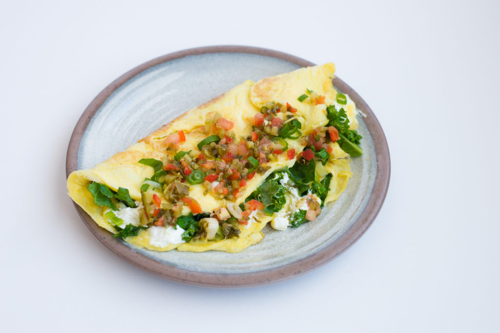 Image for Kale and Goat Cheese Omelet