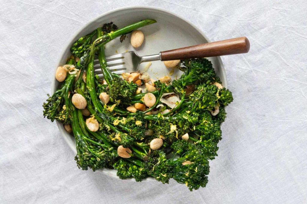 Image for Smoked Broccolini with Shallots and Almonds
